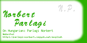 norbert parlagi business card